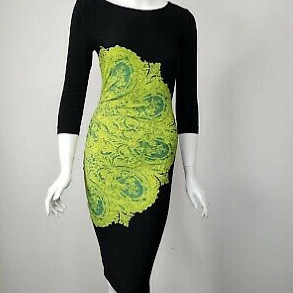 BCBGMaxAzria ruched midi dress (XS/S)